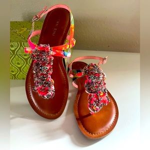 Gianni Bini Poppee in Pink Multicolor Sandals